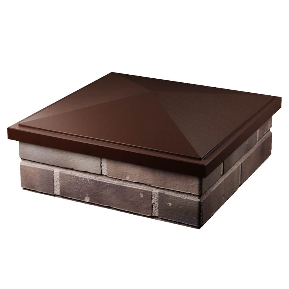 Колпак Zking БонаМоно Коричневый на столб 2х2 кирпича (515х515, 530х530мм) в Электростали фото