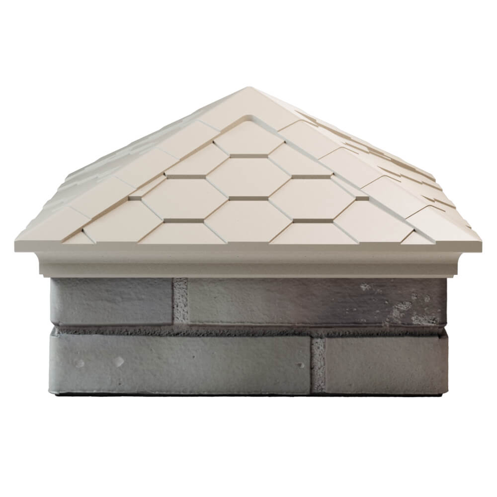 Колпак Zking Эверест Бежевый на столб 1.5х1.5 кирпича (390х390мм) Электросталь фото