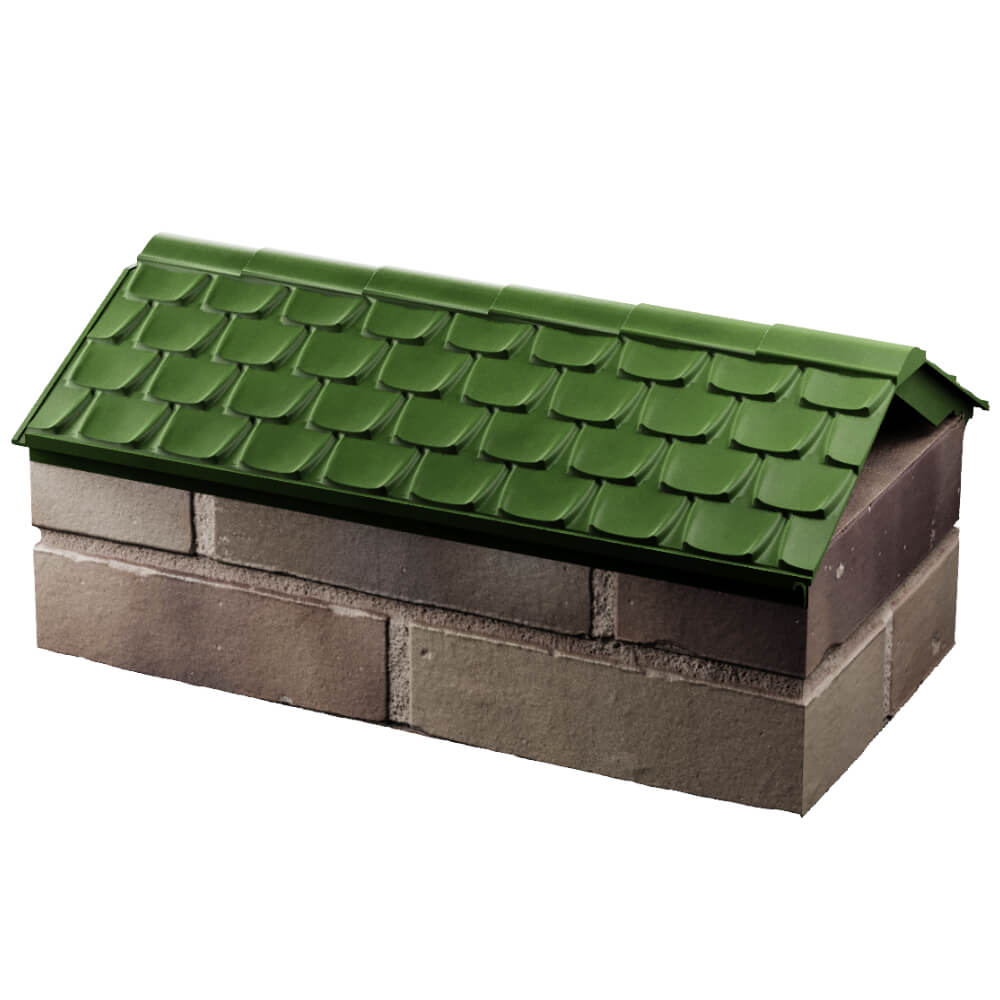Парапет Zking Эльбрус Зеленый с посадкой на 1 кирпич (255мм) в Электростали фото