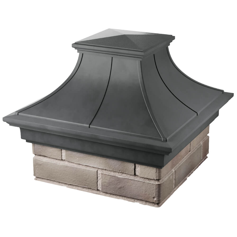 Колпак Zking Монблан Премиум Серый на столб 1.5х1.5 кирпича (385х385мм) в Электростали фото