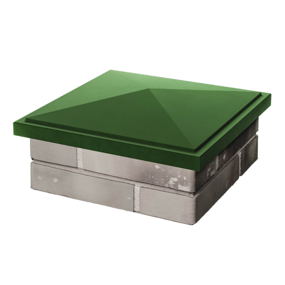 Колпак Zking БонаМоно Зеленый на столб 1.5х1.5 кирпича (385х385, 400х400мм) в Электростали фото