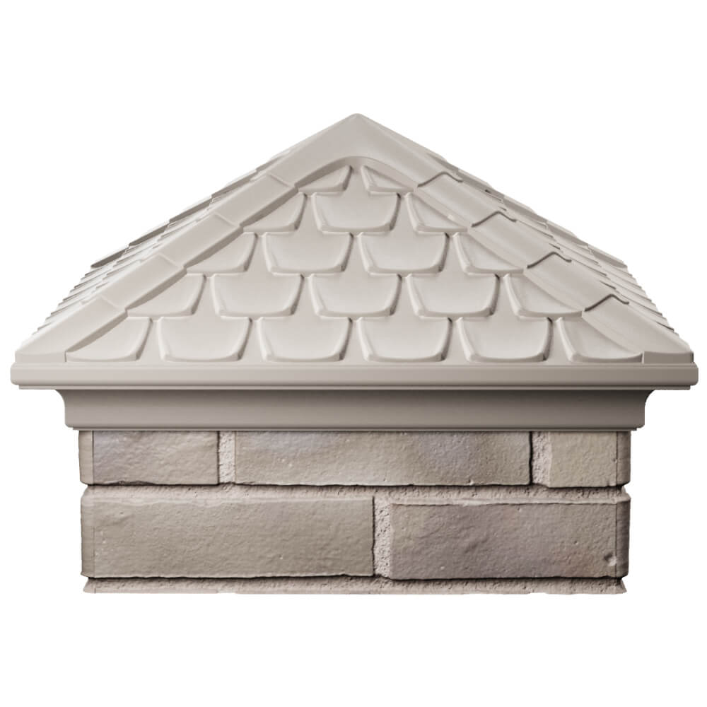 Колпак Zking Эльбрус Бежевый на столб 1.5х1.5 кирпича (385х385мм) Электросталь фото