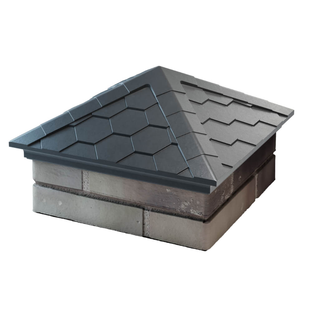 Колпак Zking Эверест Серый на столб 1.5х1.5 кирпича (390х390мм) в Электростали фото