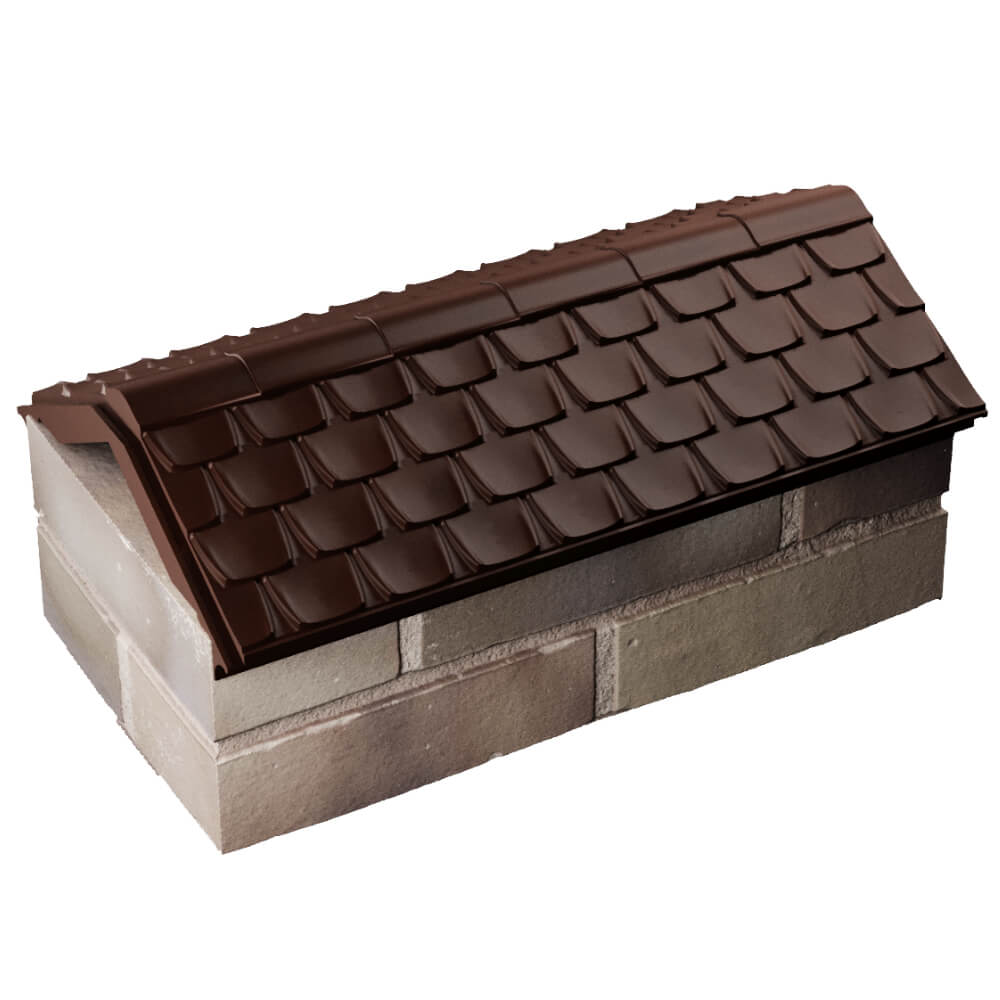 Парапет Zking Эльбрус Коричневый с посадкой на 1 кирпич (255мм) в Электростали фото
