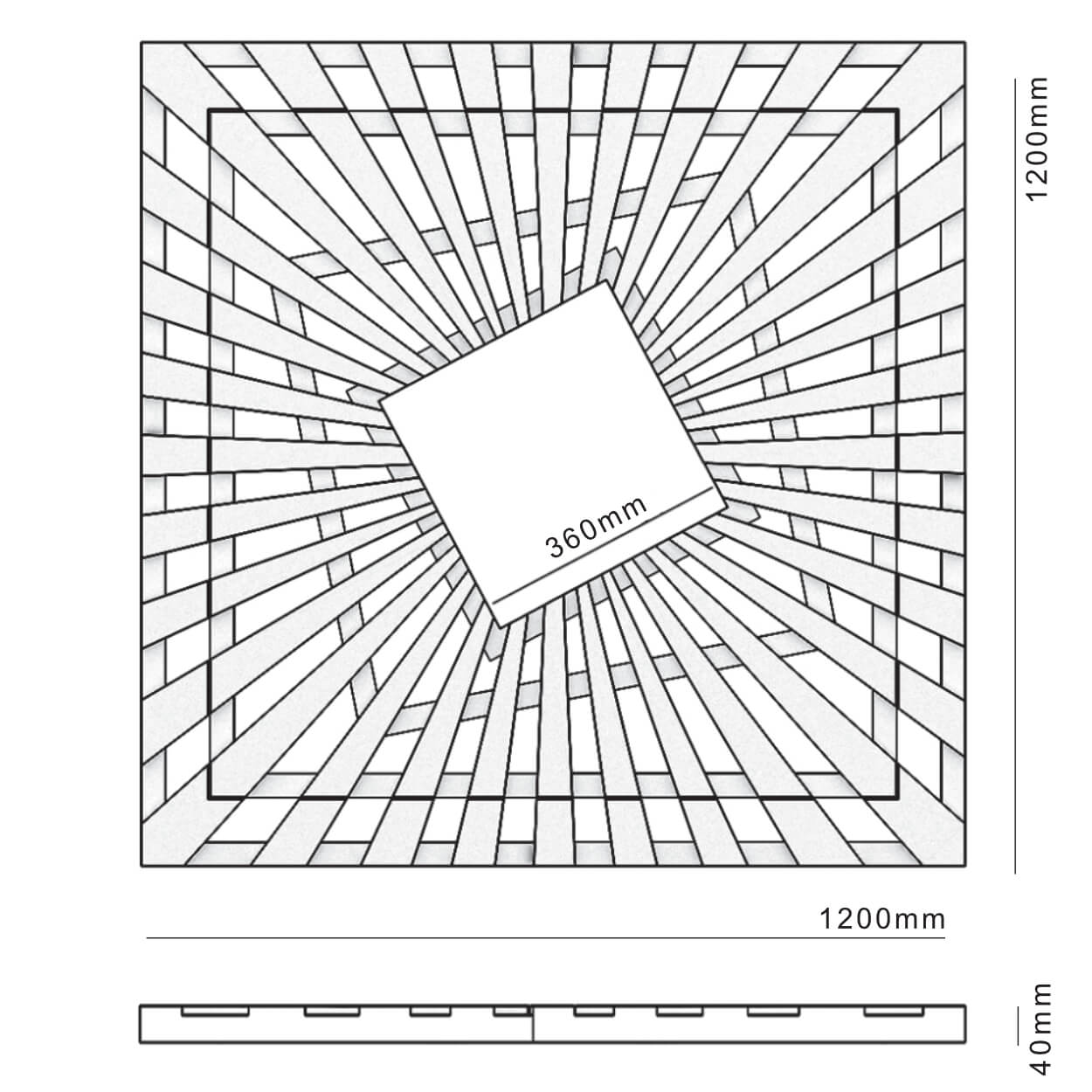 Приствольная решетка для дерева ZKING ATMOSPHERE 1.2х1.2м Черная в Электростали фото