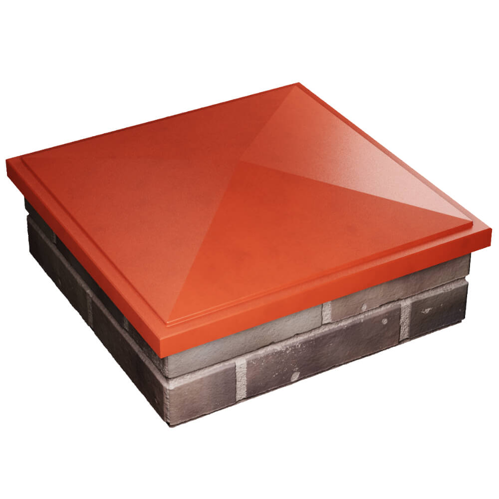 Колпак Zking БонаМоно Красный на столб 2х2 кирпича (515х515, 530х530мм) в Электростали фото