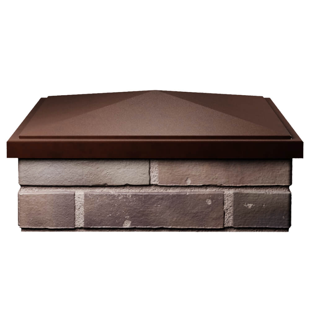 Колпак Zking БонаМоно Коричневый на столб 2х2 кирпича (515х515, 530х530мм) Электросталь фото