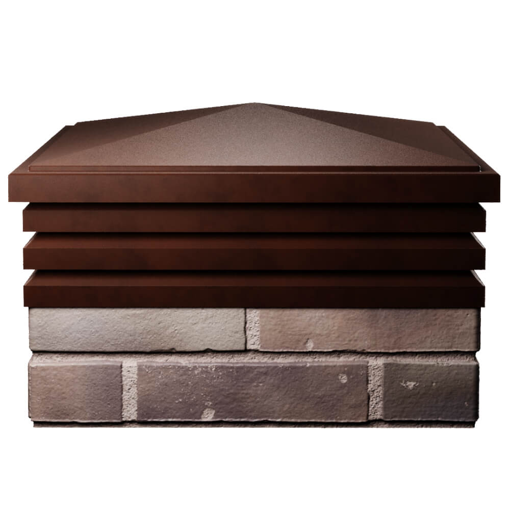 Колпак Zking Бона ХайТек Коричневый на столб 2х2 кирпича (513х513мм) Электросталь фото