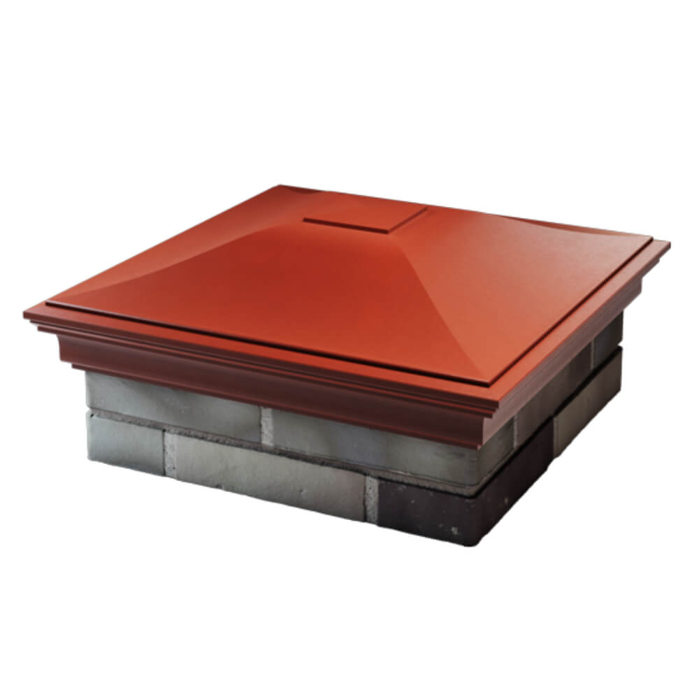 Колпак Zking Монблан Красный на столб 2х2 кирпича (515х515мм) в Электростали фото