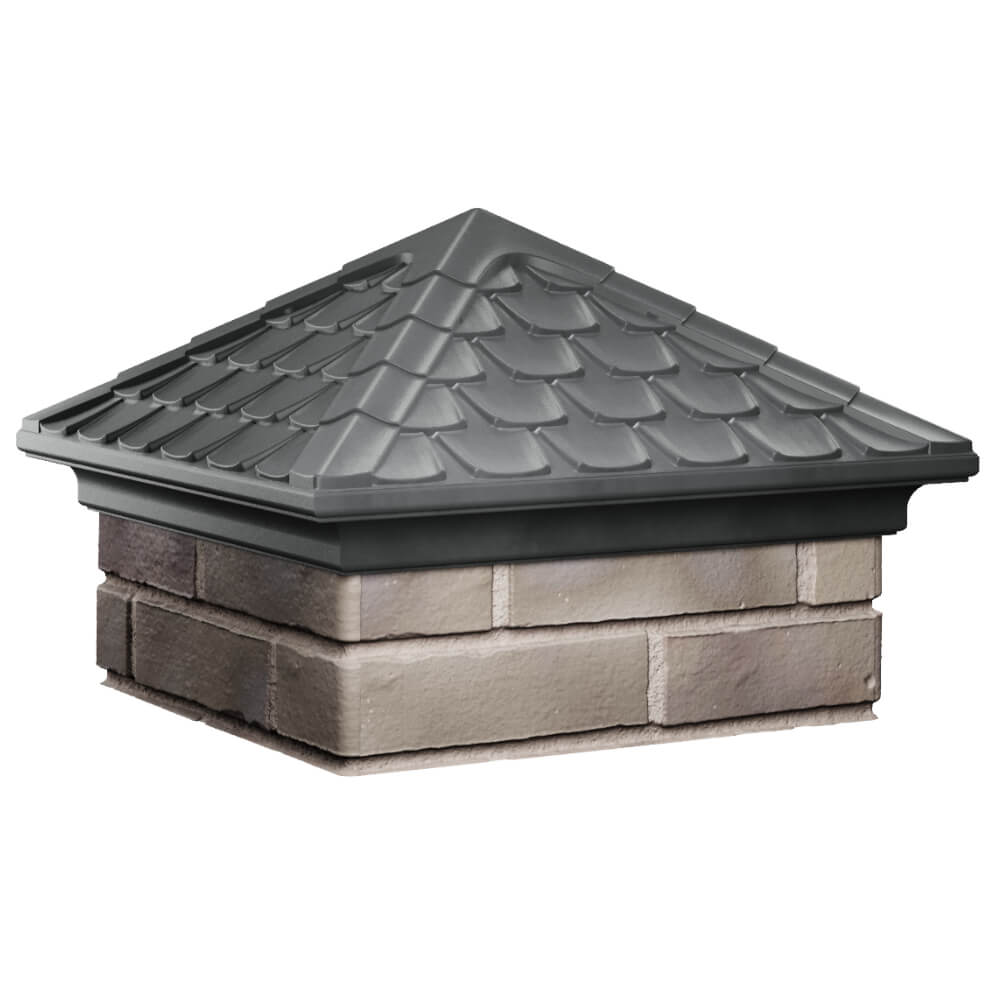 Колпак Zking Эльбрус Серый на столб 1.5х1.5 кирпича (385х385мм) в Электростали фото