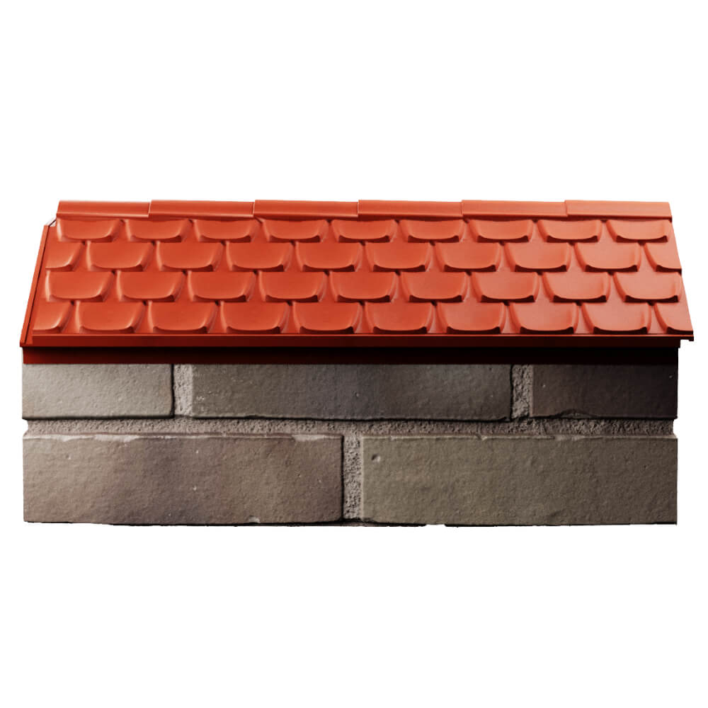Парапет Zking Эльбрус Красный с посадкой на 1 кирпич (255мм) в Электростали фото