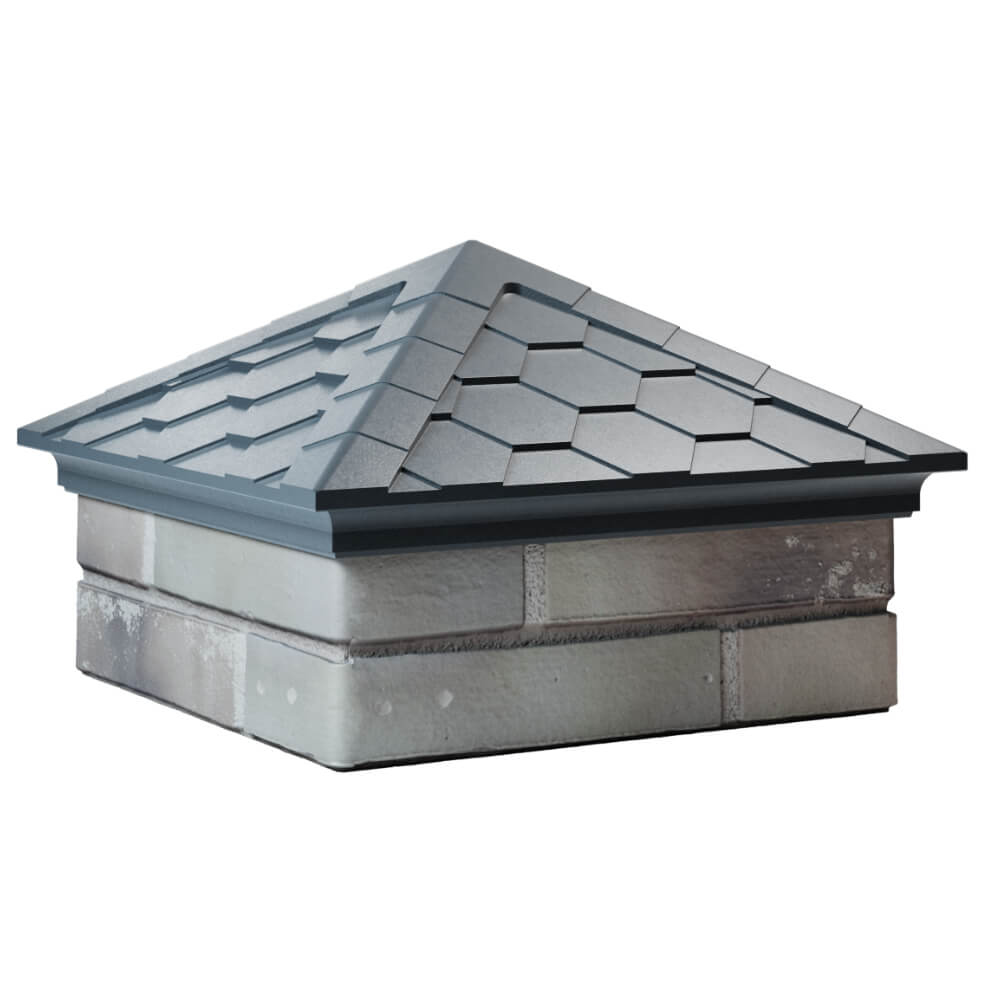 Колпак Zking Эверест Серый на столб 1.5х1.5 кирпича (390х390мм) в Электростали фото