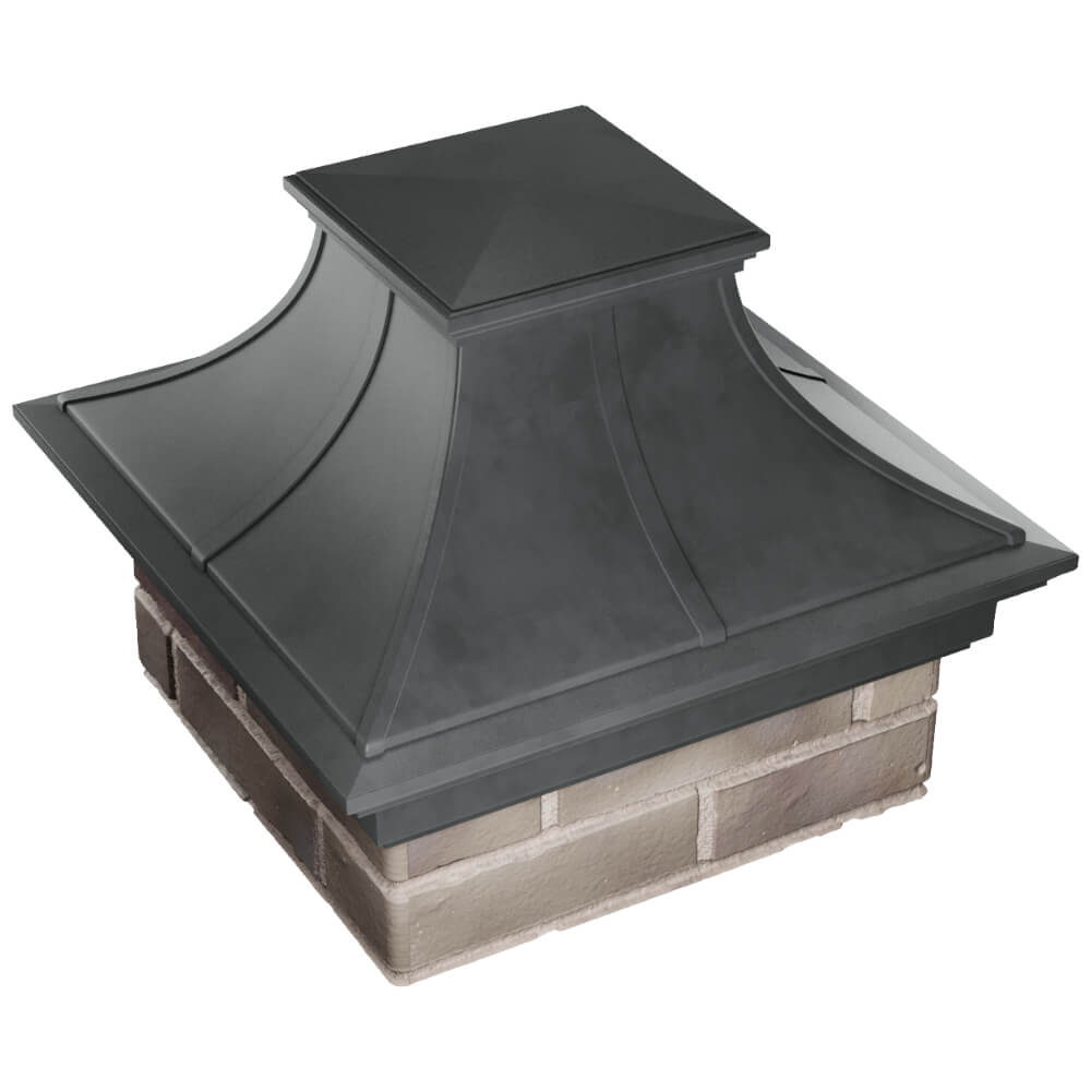 Колпак Zking Монблан Премиум Серый на столб 1.5х1.5 кирпича (385х385мм) в Электростали фото