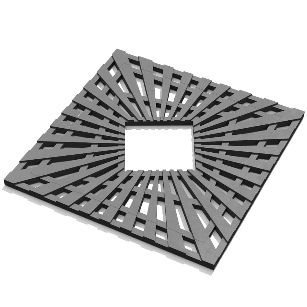 Приствольная решетка для дерева ZKING ATMOSPHERE 1.2х1.2м Серая в Электростали фото