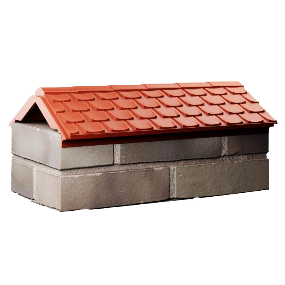 Парапет Zking Эльбрус Красный с посадкой на 1 кирпич (255мм) Электросталь фото