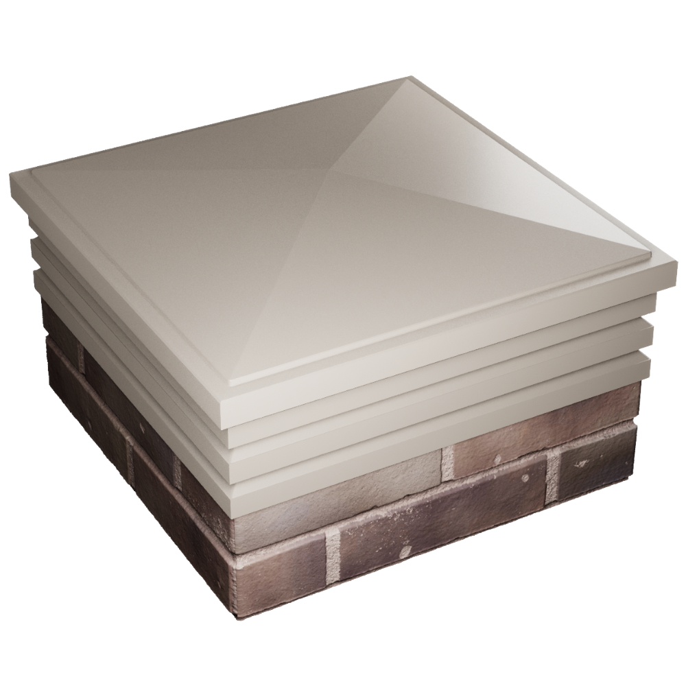 Колпак Zking Бона ХайТек Бежевый на столб 2х2 кирпича (513х513мм) в Электростали фото