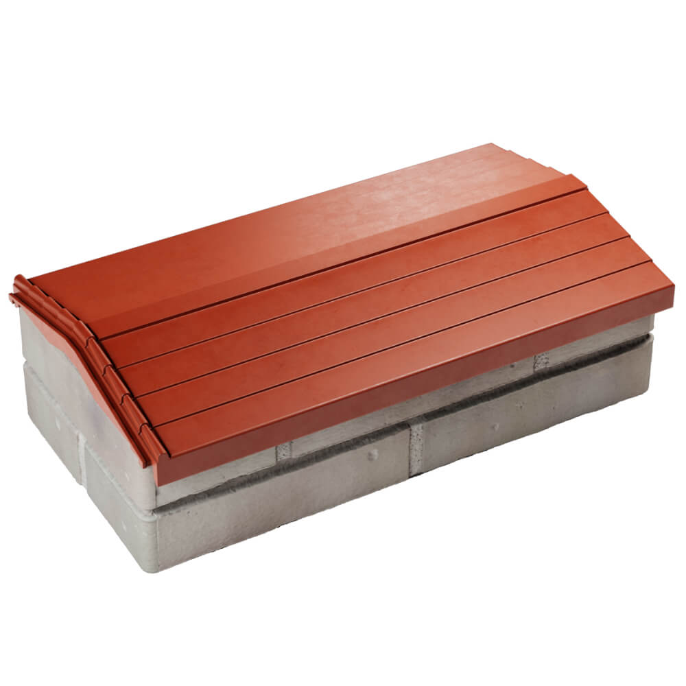 Парапет Zking Бона ХайТек Красный с посадкой на 1 кирпич (200/225/255мм) в Электростали фото