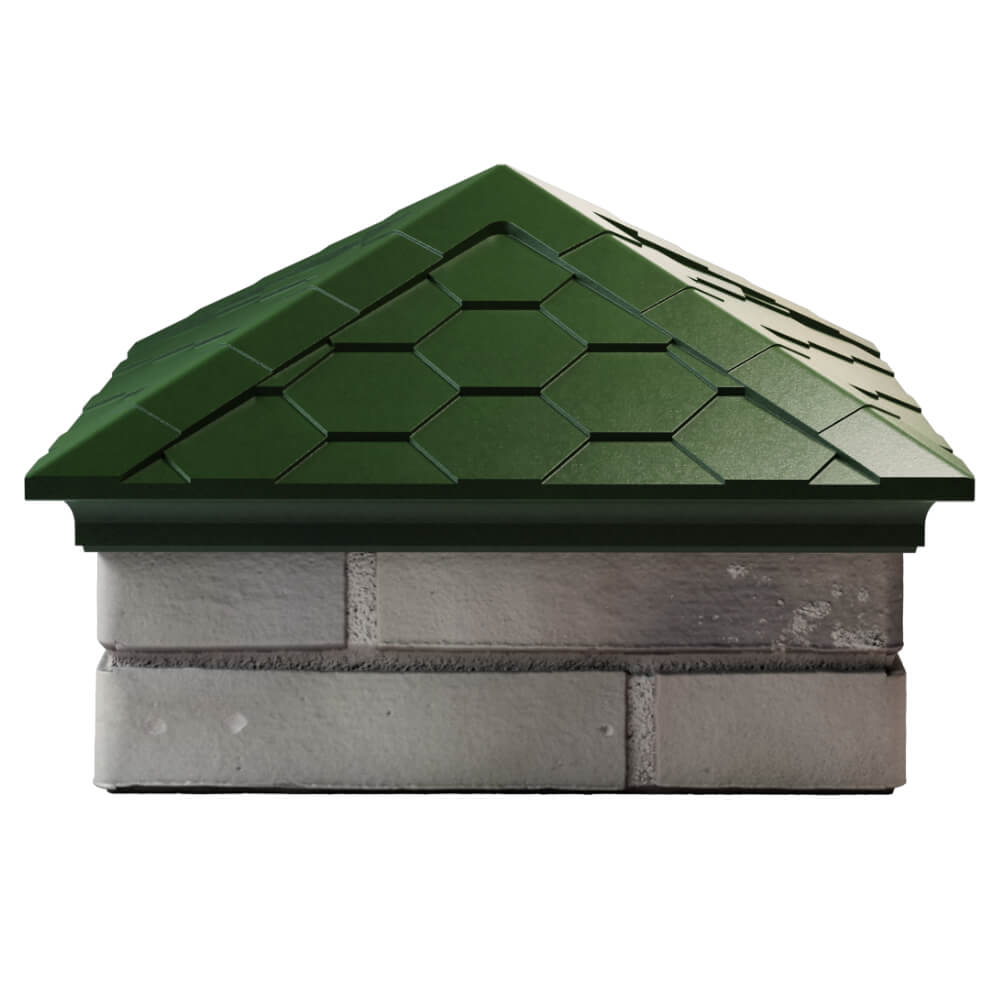 Колпак Zking Эверест Зеленый на столб 1.5х1.5 кирпича (390х390мм) Электросталь фото